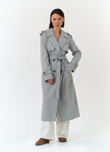 Женский плащ с поясом