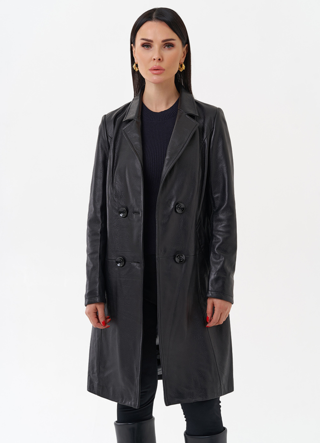 Плащ женский из натуральной кожи модель № 4449 универмаг малина