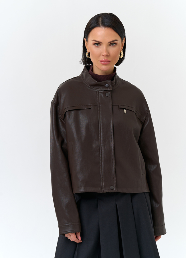 Женская куртка из эко кожи модель № 32840 универмаг малина