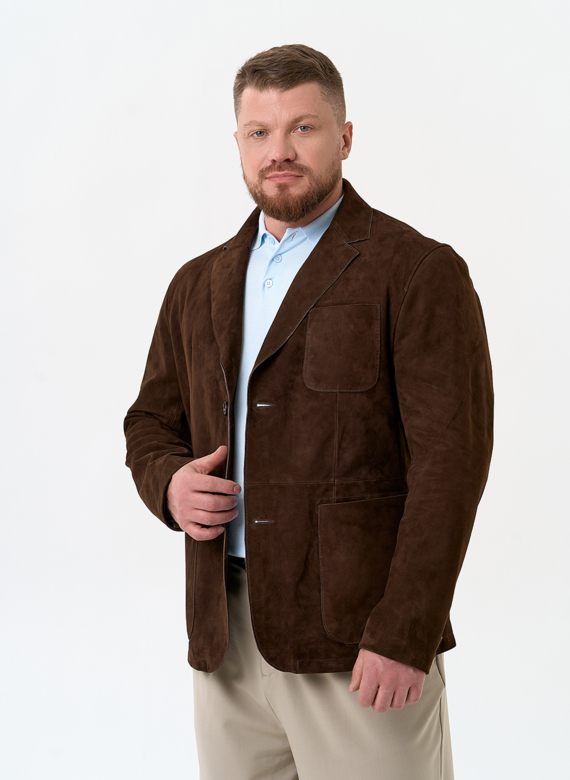 Мужской пиджак из натуральной замши