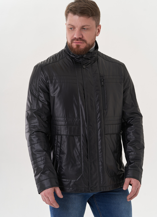 фото Мужская куртка черного цвета модель № 26808