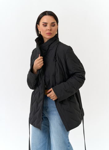 Женская куртка с поясом 