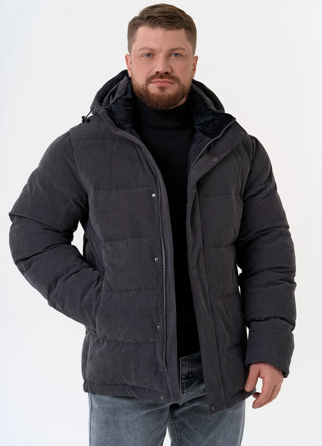 Мужской вельветовый пуховик модель № 31467 универмаг малина