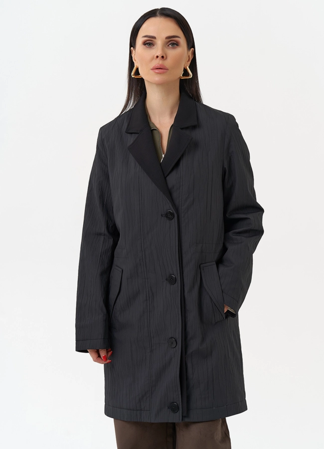 Женское утепленное полупальто трансформер модель № 30027 универмаг малина фото