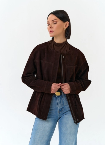 Жакет из натуральной замши
