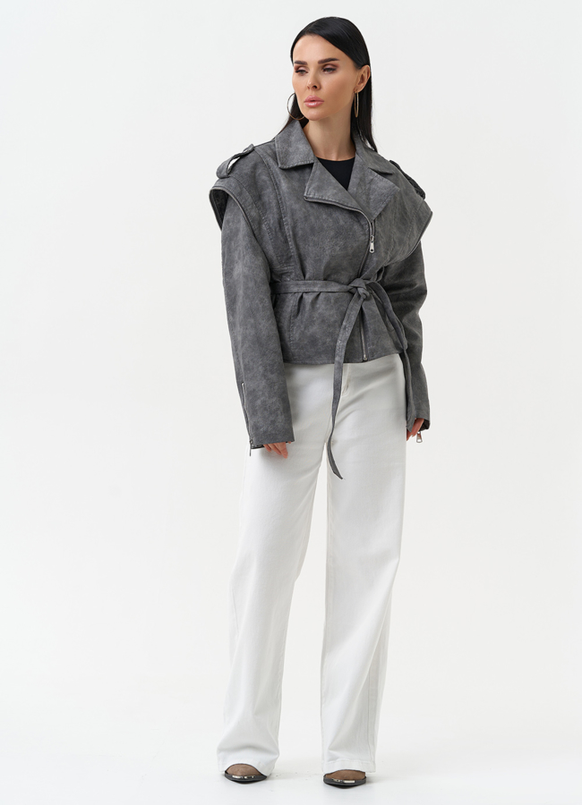 Куртка женская из эко кожи в стиле ретро модель № 30310 универмаг малина