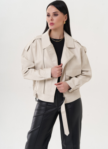 Куртка "бомбер" из эко кожи