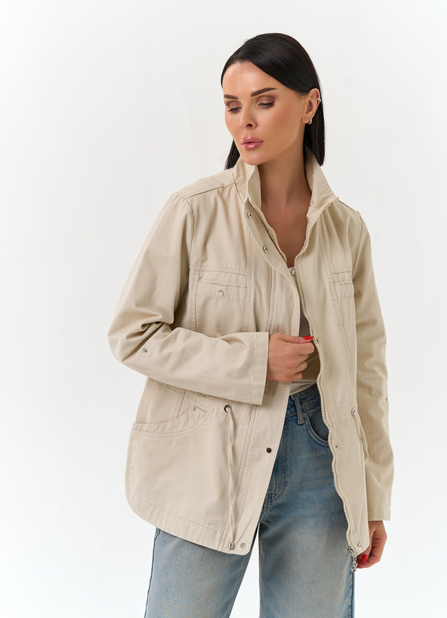 Женская ветровка с воротником стойкой модель № 33122 универмаг малина