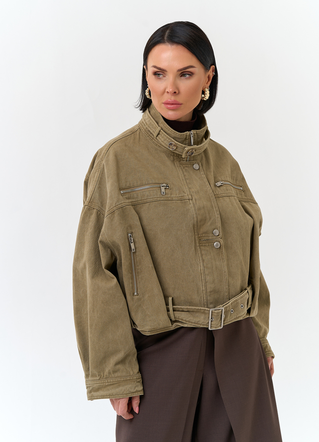 Женская короткая джинсовая куртка модель № 32826 универмаг малина