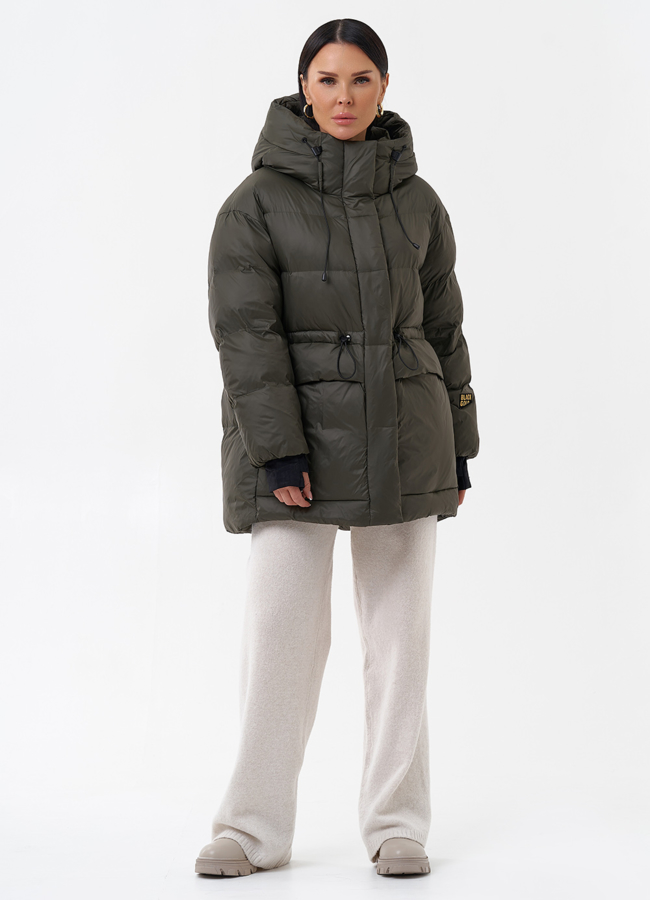 Женский пуховик с капюшоном модель № 29178 универмаг малина