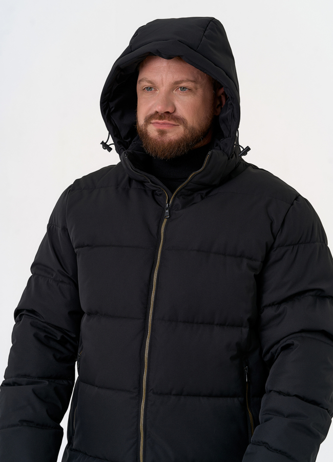 Мужской пуховик с капюшоном  модель № 31471 универмаг малина