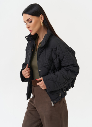 Короткая куртка с воротником стойкой