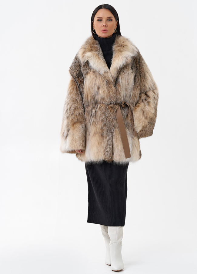Шуба из рыси модель № 29295 универмаг малина