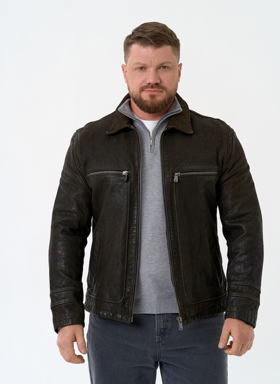 Мужская куртка из натуральной кожи