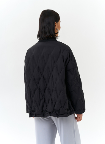 Женская куртка бомбер черного цвета