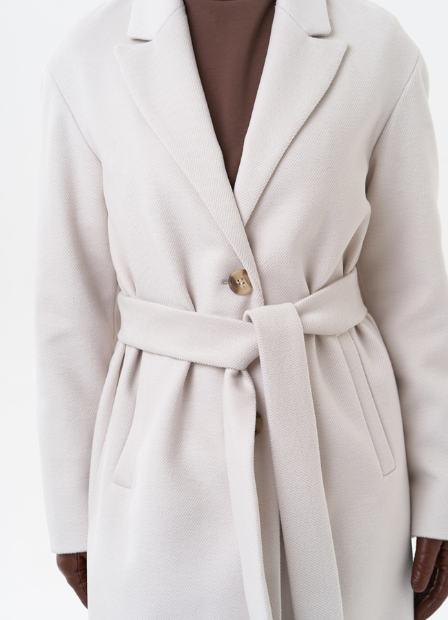 Женское пальто с английским воротником модель № 29546 универмаг малина