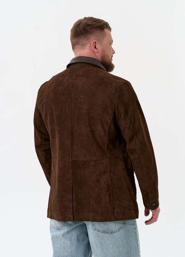 фото Мужская куртка из натуральной замши модель № 32744