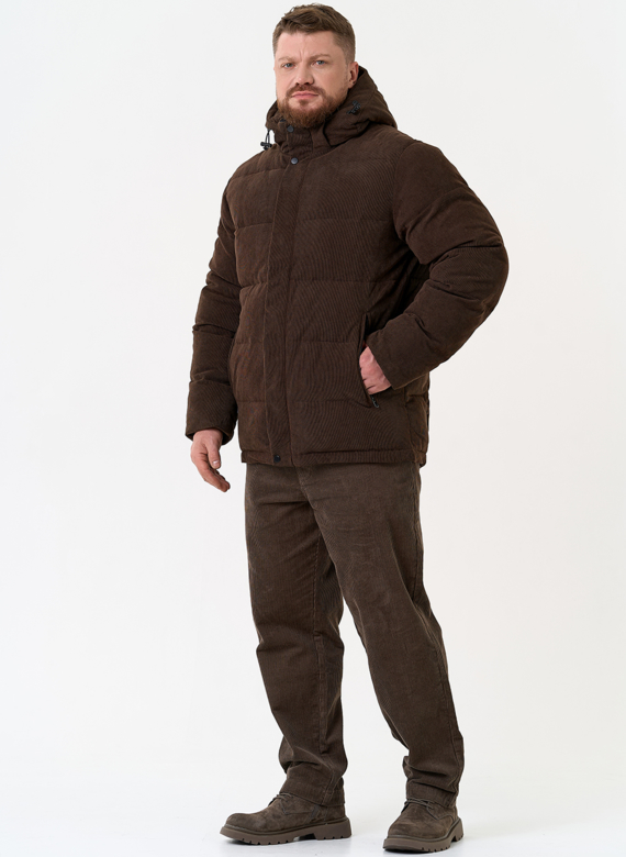 Мужской вельветовый пуховик