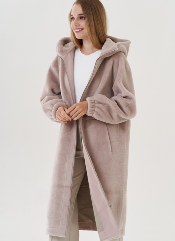 Пальто женское с капюшоном 