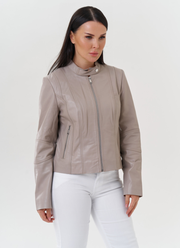 Женская куртка "мото" из натуральной кожи